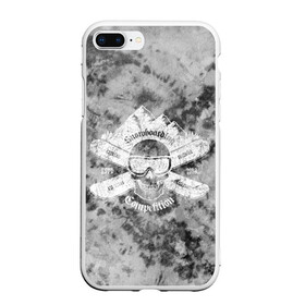 Чехол для iPhone 7Plus/8 Plus матовый с принтом tie-dye snowboarding в Белгороде, Силикон | Область печати: задняя сторона чехла, без боковых панелей | горы | зима | природа | снег | сноуборд | спорт