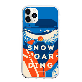 Чехол для iPhone 11 Pro Max матовый с принтом SNOW BOAR DING в Белгороде, Силикон |  | горы | зима | природа | снег | сноуборд | спорт