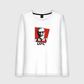 Женский лонгслив хлопок с принтом UFC (Конор) в Белгороде, 100% хлопок |  | Тематика изображения на принте: kfc | ufc | боец | конор макгрегор