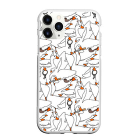 Чехол для iPhone 11 Pro Max матовый с принтом Злой гусь в Белгороде, Силикон |  | goose | honk | untitled goose game | гусь | гусь игра | злой гусь | игра про гуся | кря | отвратительный гусь