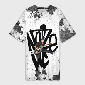 Платье-футболка 3D с принтом Noize MC в Белгороде,  |  | guitar | hip hop | mc | noise | noize | rap | александрович | алексеев | все | гитара | дестрой | для | иван | как | людей | нойз | песня | радио | реп | речетатив | у | хип хоп | шум | эмси