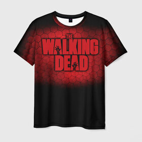 Мужская футболка 3D с принтом The Walking Dead в Белгороде, 100% полиэфир | прямой крой, круглый вырез горловины, длина до линии бедер | amc | carol | daryl | dixon | michonne | negan | reaction | rick | season 10 | twd | zombies | диксон | дэрил | зомби | мертвецы | мишонн | неган | реакция | рик | ходячие