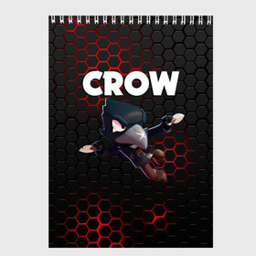 Скетчбук с принтом BRAWL STARS CROW в Белгороде, 100% бумага
 | 48 листов, плотность листов — 100 г/м2, плотность картонной обложки — 250 г/м2. Листы скреплены сверху удобной пружинной спиралью | brawl stars | bull | colt | crow | leon | stars | берли | бо | брок | ворон | джесси | динамайк | дэррил | кольт | леон | мортис | нита | пайпер | пенни | поко | пэм | рикошет | спайк | фрэнк | шелли | эль примо