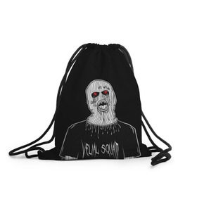 Рюкзак-мешок 3D с принтом Velial Squad в Белгороде, 100% полиэстер | плотность ткани — 200 г/м2, размер — 35 х 45 см; лямки — толстые шнурки, застежка на шнуровке, без карманов и подкладки | horror | music | rap | redvelsqd | rock | музыка | рок | рэп | хоррор