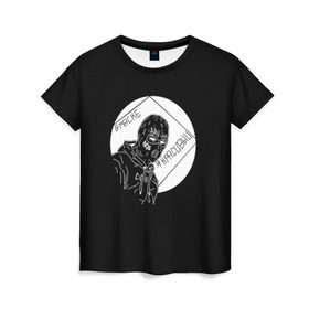 Женская футболка 3D с принтом Velial Squad в Белгороде, 100% полиэфир ( синтетическое хлопкоподобное полотно) | прямой крой, круглый вырез горловины, длина до линии бедер | horror | music | rap | redvelsqd | rock | музыка | рок | рэп | хоррор