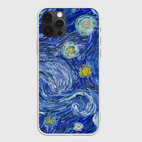 Чехол для iPhone 12 Pro Max с принтом Полотно ван Гога в Белгороде, Силикон |  | texture | абстракция | акварель | ван гог | звезды | краски | небо | облака | солнце | текстура