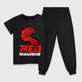 Детская пижама хлопок с принтом Red Machine в Белгороде, 100% хлопок |  брюки и футболка прямого кроя, без карманов, на брюках мягкая резинка на поясе и по низу штанин
 | hockey | red | russia | team | красная | машина | россия | сборная | хоккей