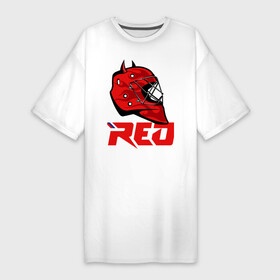 Платье-футболка хлопок с принтом Red Machine в Белгороде,  |  | hockey | red | russia | team | красная | машина | россия | сборная | хоккей