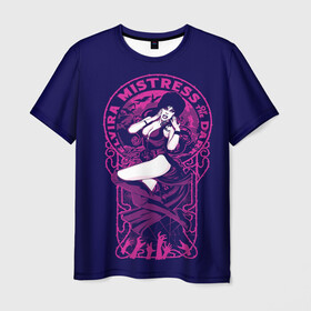 Мужская футболка 3D с принтом Эльвира в Белгороде, 100% полиэфир | прямой крой, круглый вырез горловины, длина до линии бедер | elvira | mistress of the dark | арт | девушка | эльвира | эльвира  повелительница тьмы