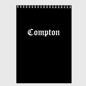 Скетчбук с принтом COMPTON в Белгороде, 100% бумага
 | 48 листов, плотность листов — 100 г/м2, плотность картонной обложки — 250 г/м2. Листы скреплены сверху удобной пружинной спиралью | compton | dj yella | dr. dre | eazy e | ice cube | mc ren | n.w.a | nwa | straight outta compton | west side | западная сторона | комптон