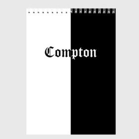 Скетчбук с принтом COMPTON в Белгороде, 100% бумага
 | 48 листов, плотность листов — 100 г/м2, плотность картонной обложки — 250 г/м2. Листы скреплены сверху удобной пружинной спиралью | compton | dj yella | dr. dre | eazy e | ice cube | mc ren | n.w.a | nwa | straight outta compton | west side | западная сторона | комптон