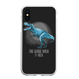 Чехол для iPhone XS Max матовый с принтом Dinosaur t-rex в Белгороде, Силикон | Область печати: задняя сторона чехла, без боковых панелей | art | dino | dinos | dinosaur | raptor | style | trex | velociraptor | арт | динозавр | мир юрского периода | ти рекс | ящер