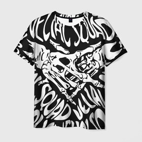 Мужская футболка 3D с принтом VELIAL SQUAD в Белгороде, 100% полиэфир | прямой крой, круглый вырез горловины, длина до линии бедер | velial squad | музыка | отряд велиала | рэп | хорроркор | чёрный и белый
