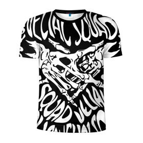 Мужская футболка 3D спортивная с принтом VELIAL SQUAD в Белгороде, 100% полиэстер с улучшенными характеристиками | приталенный силуэт, круглая горловина, широкие плечи, сужается к линии бедра | Тематика изображения на принте: velial squad | музыка | отряд велиала | рэп | хорроркор | чёрный и белый
