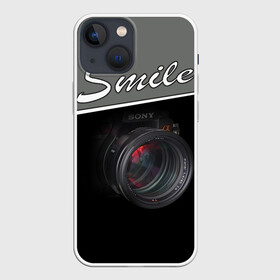 Чехол для iPhone 13 mini с принтом Smile в Белгороде,  |  | Тематика изображения на принте: camera | smile | sony | зеркалка | камера | съёмка | улыбочку | фотик | фотоаппарат | фотограф | фотография | фотосъёмка