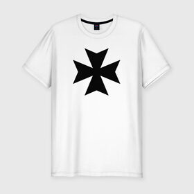 Мужская футболка премиум с принтом Warhammer 40K Black Templars в Белгороде, 92% хлопок, 8% лайкра | приталенный силуэт, круглый вырез ворота, длина до линии бедра, короткий рукав | Тематика изображения на принте: warhammer 40k black templars