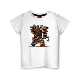 Детская футболка хлопок с принтом Warhammer 40 000 Сhaos в Белгороде, 100% хлопок | круглый вырез горловины, полуприлегающий силуэт, длина до линии бедер | Тематика изображения на принте: warhammer 40 000 сhaos