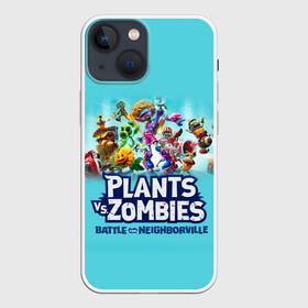 Чехол для iPhone 13 mini с принтом Plants vs. Zombies в Белгороде,  |  | battle | game | plants vs zombies | plants vs zombies battle for neighborville | zombie | битва | битва за нейборвиль | зомби | игра | надпись | растения | растения против зомби