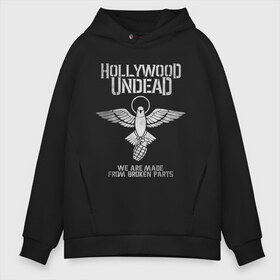 Мужское худи Oversize хлопок с принтом Hollywood Undead в Белгороде, френч-терри — 70% хлопок, 30% полиэстер. Мягкий теплый начес внутри —100% хлопок | боковые карманы, эластичные манжеты и нижняя кромка, капюшон на магнитной кнопке | charlie scene | danny | funny man | hollywood undead | hu | j dog | johnny 3 tears | голливудская нежить | голубь | голубь с гранатой | граната | ню метал | рэп метал | рэп рок