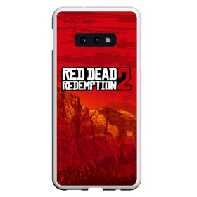 Чехол для Samsung S10E с принтом RED DEAD REDEMPTION 2 в Белгороде, Силикон | Область печати: задняя сторона чехла, без боковых панелей | Тематика изображения на принте: arthur morgan | cowboy | online | red dead online | red dead redemption 2 | rockstar games | wild west | артур морган | бандит | вестерн | винтовка | дикий запад | ковбой | рокстар