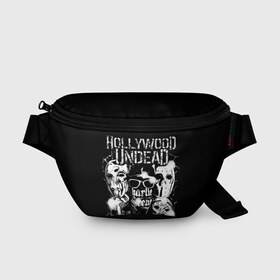 Поясная сумка 3D с принтом Hollywood Undead в Белгороде, 100% полиэстер | плотная ткань, ремень с регулируемой длиной, внутри несколько карманов для мелочей, основное отделение и карман с обратной стороны сумки застегиваются на молнию | charlie scene | danny | funny man | hollywood undead | hu | j dog | johnny 3 tears | голливудская нежить | голубь | голубь с гранатой | граната | ню метал | рэп метал | рэп рок