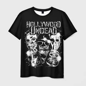 Мужская футболка 3D с принтом Hollywood Undead в Белгороде, 100% полиэфир | прямой крой, круглый вырез горловины, длина до линии бедер | charlie scene | danny | funny man | hollywood undead | hu | j dog | johnny 3 tears | голливудская нежить | голубь | голубь с гранатой | граната | ню метал | рэп метал | рэп рок