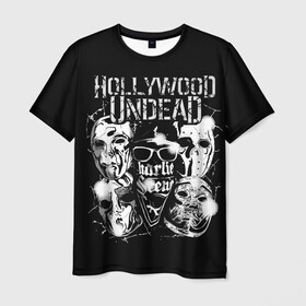 Мужская футболка 3D с принтом Hollywood Undead в Белгороде, 100% полиэфир | прямой крой, круглый вырез горловины, длина до линии бедер | Тематика изображения на принте: charlie scene | danny | funny man | hollywood undead | hu | j dog | johnny 3 tears | голливудская нежить | голубь | голубь с гранатой | граната | ню метал | рэп метал | рэп рок