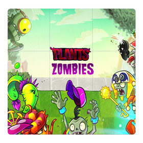 Магнитный плакат 3Х3 с принтом PLANTS VS ZOMBIES в Белгороде, Полимерный материал с магнитным слоем | 9 деталей размером 9*9 см | garden warfare | pl | plants | plants vs. zombies | plants vs. zombies: garden warfare | popcap | zombies | кактус | картошка | подсолнух | растения против зомби | сад