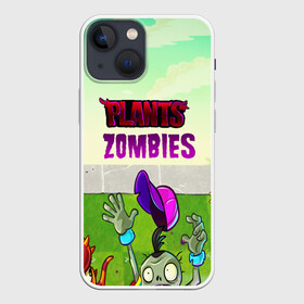 Чехол для iPhone 13 mini с принтом PLANTS VS ZOMBIES в Белгороде,  |  | garden warfare | pl | plants | plants vs. zombies | plants vs. zombies: garden warfare | popcap | zombies | кактус | картошка | подсолнух | растения против зомби | сад