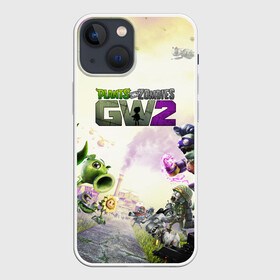 Чехол для iPhone 13 mini с принтом PLANTS VS ZOMBIES в Белгороде,  |  | garden warfare | pl | plants | plants vs. zombies | plants vs. zombies: garden warfare | popcap | zombies | кактус | картошка | подсолнух | растения против зомби | сад