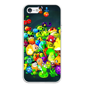 Чехол для iPhone 5/5S матовый с принтом Plants vs Zombies в Белгороде, Силикон | Область печати: задняя сторона чехла, без боковых панелей | garden warfare | pl | plants | plants vs. zombies | plants vs. zombies: garden warfare | popcap | zombies | кактус | картошка | подсолнух | растения против зомби | сад