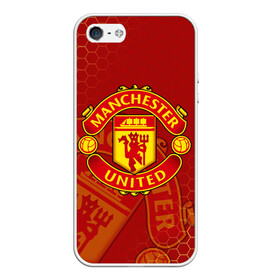 Чехол для iPhone 5/5S матовый с принтом МАНЧЕСТЕР ЮНАЙТЕД FCMU MANCHESTER UNITED в Белгороде, Силикон | Область печати: задняя сторона чехла, без боковых панелей | fc | fcmu | football | football club | manchester united | red devils | sport | красные дьяволы | манчестер юнайтед | спорт | фк | фкмю | футбол | футбольный клуб