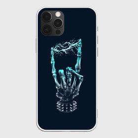 Чехол для iPhone 12 Pro Max с принтом Rock в Белгороде, Силикон |  | bone | bones | dead | death | electro | music | rock | skeleton | е | еее | кости | кость | молния | музыка | рок | роцк | рука | скелет | электричество | электро