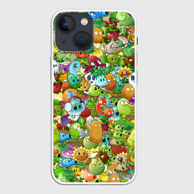 Чехол для iPhone 13 mini с принтом PLANTS VS ZOMBIES в Белгороде,  |  | game | gamer | pattern | plants vs zombies | sticker | зомби | игры | паттерн | растения | растения против зомби | стикеры