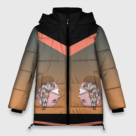 Женская зимняя куртка 3D с принтом Морти (Рико мысли) в Белгороде, верх — 100% полиэстер; подкладка — 100% полиэстер; утеплитель — 100% полиэстер | длина ниже бедра, силуэт Оверсайз. Есть воротник-стойка, отстегивающийся капюшон и ветрозащитная планка. 

Боковые карманы с листочкой на кнопках и внутренний карман на молнии | morti | rik | rik and morti | vdchukel | морти | мультсериал rik and morti | рик | рик и морти | сериал рик и морти