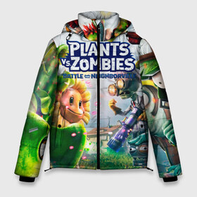 Мужская зимняя куртка 3D с принтом Plants vs Zombies в Белгороде, верх — 100% полиэстер; подкладка — 100% полиэстер; утеплитель — 100% полиэстер | длина ниже бедра, свободный силуэт Оверсайз. Есть воротник-стойка, отстегивающийся капюшон и ветрозащитная планка. 

Боковые карманы с листочкой на кнопках и внутренний карман на молнии. | Тематика изображения на принте: plants vs zombies | pvz | зомби | игра | растения | растения против зомби