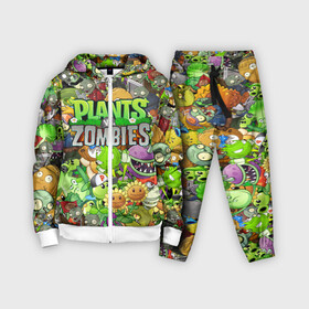 Детский костюм 3D с принтом PLANTS VS ZOMBIES в Белгороде,  |  | battle | plants | plants vs zombies | pvsz | vs | zombies | растения против зомби