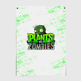 Постер с принтом Plants vs. Zombies в Белгороде, 100% бумага
 | бумага, плотность 150 мг. Матовая, но за счет высокого коэффициента гладкости имеет небольшой блеск и дает на свету блики, но в отличии от глянцевой бумаги не покрыта лаком | plants vs. zombies | зомби | игра | компьютерная игра | против | растения | растения против зомби