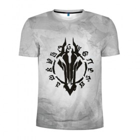 Мужская футболка 3D спортивная с принтом Darksiders в Белгороде, 100% полиэстер с улучшенными характеристиками | приталенный силуэт, круглая горловина, широкие плечи, сужается к линии бедра | ад | ангелы | апокалипсис | демоны | дьяволы | знаки | лого | логотип | орда | раздор