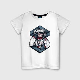 Детская футболка хлопок с принтом Occupy Mars в Белгороде, 100% хлопок | круглый вырез горловины, полуприлегающий силуэт, длина до линии бедер | 