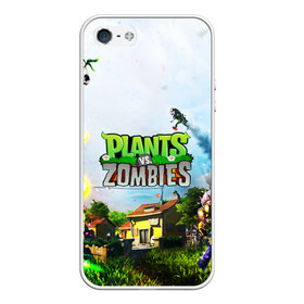 Чехол для iPhone 5/5S матовый с принтом PLANTS VS ZOMBIES в Белгороде, Силикон | Область печати: задняя сторона чехла, без боковых панелей | garden warfare | plants | plants vs. zombies | plants vs. zombies: garden warfare | popcap | zombies | кактус | картошка | подсолнух | растения против зомби | сад