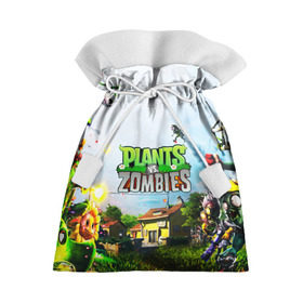 Подарочный 3D мешок с принтом PLANTS VS. ZOMBIES в Белгороде, 100% полиэстер | Размер: 29*39 см | garden warfare | plants | plants vs. zombies | plants vs. zombies: garden warfare | popcap | zombies | кактус | картошка | подсолнух | растения против зомби | сад