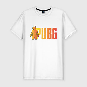 Мужская футболка премиум с принтом PUBG. в Белгороде, 92% хлопок, 8% лайкра | приталенный силуэт, круглый вырез ворота, длина до линии бедра, короткий рукав | playerunknowns battlegrounds | pubg | игра | шутер