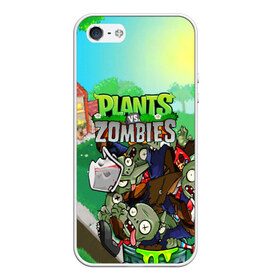 Чехол для iPhone 5/5S матовый с принтом PLANTS VS ZOMBIES в Белгороде, Силикон | Область печати: задняя сторона чехла, без боковых панелей | garden warfare | plants | plants vs. zombies | plants vs. zombies: garden warfare | popcap | zombies | кактус | картошка | подсолнух | растения против зомби | сад