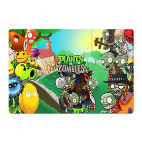 Магнитный плакат 3Х2 с принтом PLANTS VS. ZOMBIES в Белгороде, Полимерный материал с магнитным слоем | 6 деталей размером 9*9 см | Тематика изображения на принте: garden warfare | plants | plants vs. zombies | plants vs. zombies: garden warfare | popcap | zombies | кактус | картошка | подсолнух | растения против зомби | сад