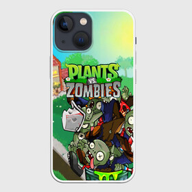 Чехол для iPhone 13 mini с принтом PLANTS VS. ZOMBIES в Белгороде,  |  | garden warfare | plants | plants vs. zombies | plants vs. zombies: garden warfare | popcap | zombies | кактус | картошка | подсолнух | растения против зомби | сад