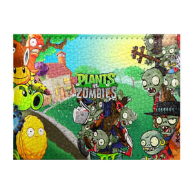 Обложка для студенческого билета с принтом PLANTS VS. ZOMBIES в Белгороде, натуральная кожа | Размер: 11*8 см; Печать на всей внешней стороне | garden warfare | plants | plants vs. zombies | plants vs. zombies: garden warfare | popcap | zombies | кактус | картошка | подсолнух | растения против зомби | сад