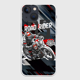 Чехол для iPhone 13 mini с принтом Road Rider Мотоциклист в Белгороде,  |  | moto | motobike | road rider | гонка | гонщик | мото | мотоцикл | мотоциклист