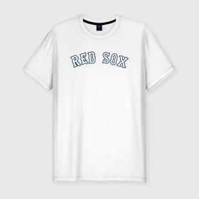 Мужская футболка хлопок Slim с принтом Red sox в Белгороде, 92% хлопок, 8% лайкра | приталенный силуэт, круглый вырез ворота, длина до линии бедра, короткий рукав | Тематика изображения на принте: red sox | rsac | бейсбол | бостон | красные носки | массачусетс | профессиональная бейсбольная | спорт | улетай | утекай