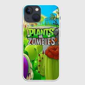 Чехол для iPhone 13 mini с принтом PLANTS VS ZOMBIES в Белгороде,  |  | battle | plants | plants vs zombies | pvsz | vs | zombies | растения против зомби